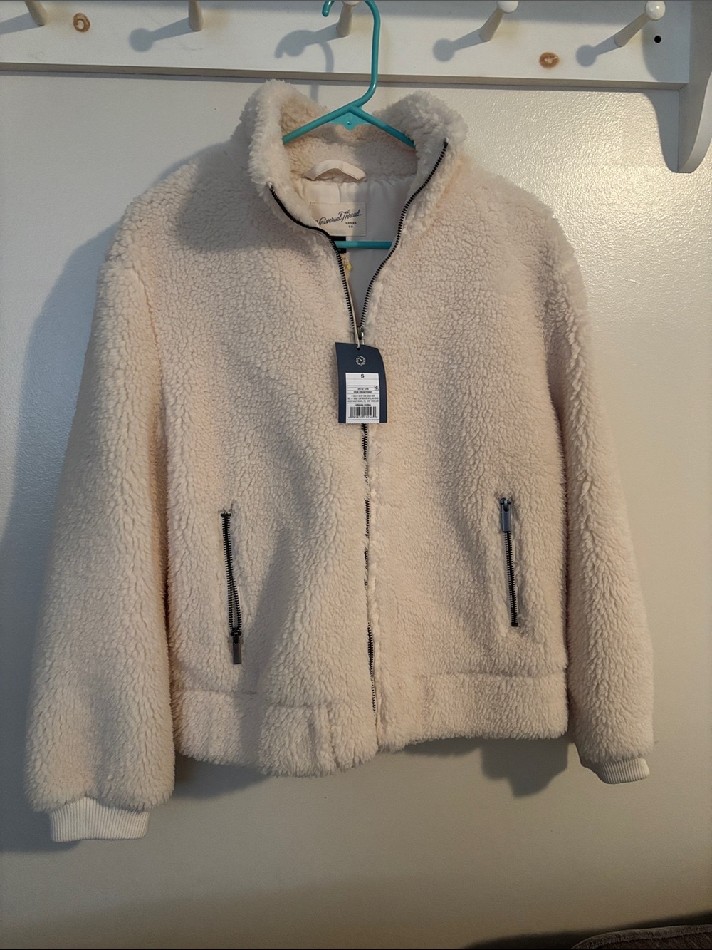 Universal Thread Cream Sherpa Zip Jacket